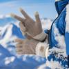 Men's Touchscreen Woolen Gloves for Autumn/Winter, Couples & Students, Thick, Warm Cashmere Alternative, Ideal for Cycling & Cold Protection