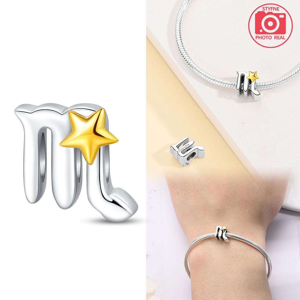 White Twelve Zodiac Beads Copper Colors For Charms Copper Colors Original Bracelet For Jewelry Making