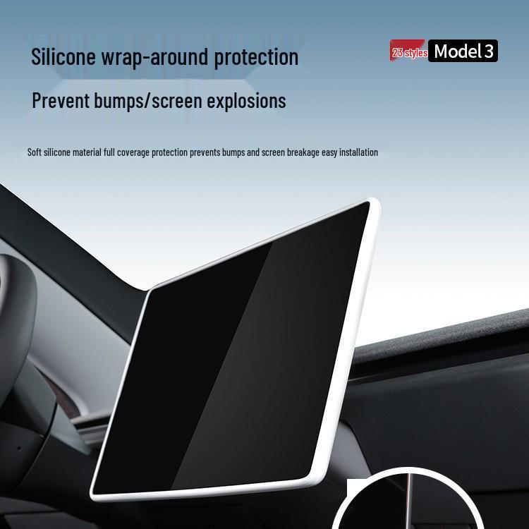 Tesla Model 3 '23 Mittelkonsole Anti-Kollisions-Silikonrahmen