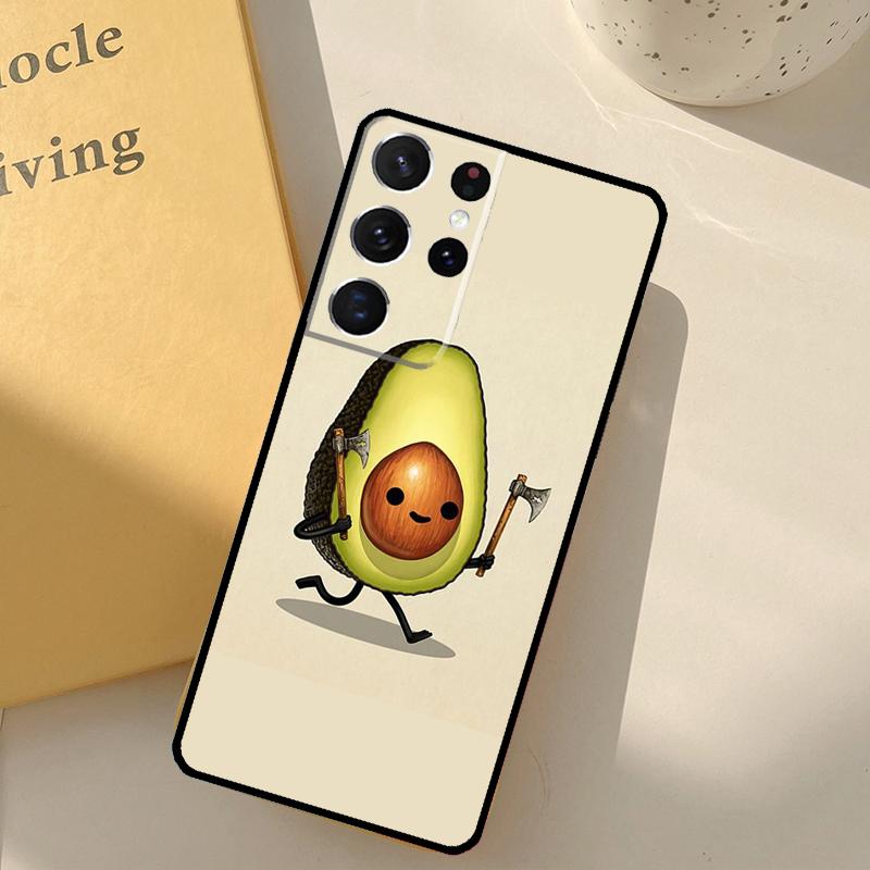 Funny Avocado Quotes Phone Case For Samsung Galaxy S23 S20 S21 S22 S24 S25 Ultra S9 S10 Plus S25 FE Cover Shell