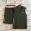 Men's Plus Size Sleeveless Vest & Shorts Sport Set