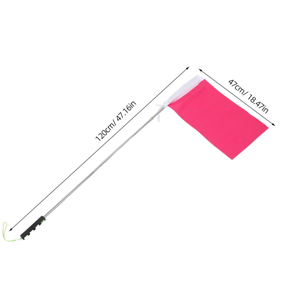 Bright Color Tour Guide Handheld Flag with 1.2m Retractable Telescoping Pole for School Excursions Field Sports Training Outdoor