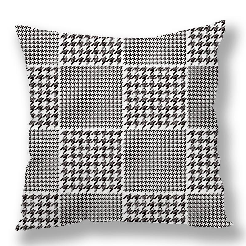 

Абстрактный геометрический наволочка «гусиная лапка» дизайн подушка для талии 45 * 45Cm pillow cover