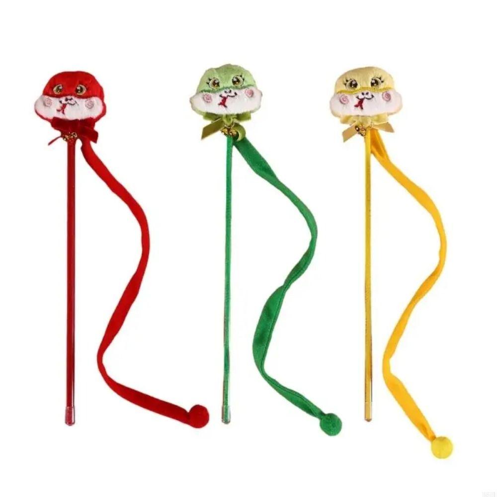 Plush Interactive Cats Teaser Portable Snake Tassel Cat Stick Cat Teaser Wand Relieve Boredom