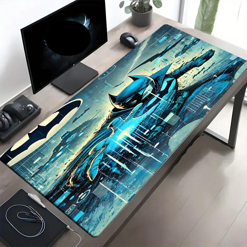 Batman Print Mouse Pad, Anti‑Slip Desktop Keyboard Mat, for PC Laptop Gaming Working Daily Use, Cool Festival Surprise Gift