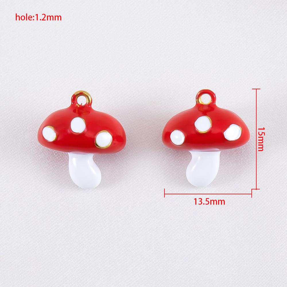 

2pcs 304 Stainless Steel Red Mushroom Pendant DIY Charm For Necklace Crafting Miniature Botanical Jewelry Finding Craft Supply 2pcs красный