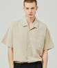 EASE Linen Open Collar 1/2Shirts_Oatmeal