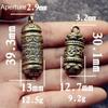 Pure Brass Six-Character Mantra Heart Sutra Buddhist Language Pendant Keychain