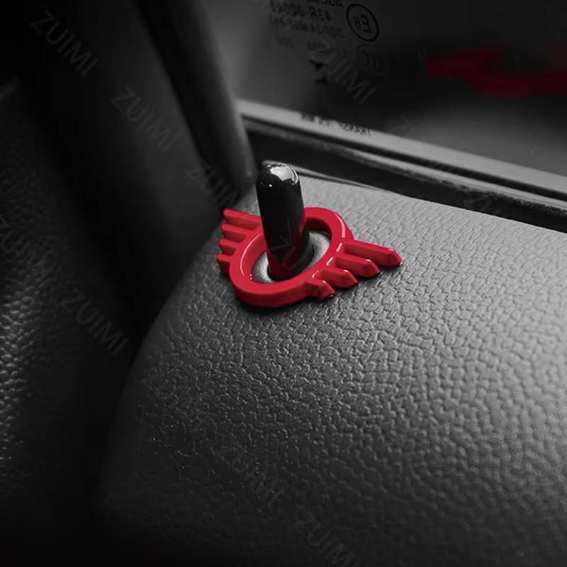 1 Stück 3D Metall Auto Türverriegelungsstift Flügel Emblem Plakette Aufkleber für Mini Cooper One S R55 R56 R57 R58 R59 R60 F55 F56 F57 F60 Countryman