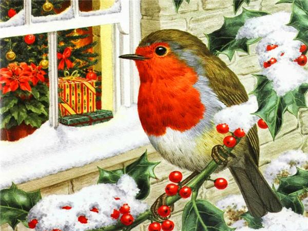 Diamond Art Painting Bird Snow Home Decor Square/round Embroidery Mosaic Animal Winter 5d Diy Wall Sticker