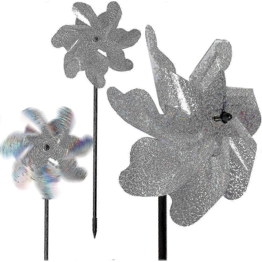 10 Pack Rotating Windmill Bird Repellent - Reflective and Effective Pest Control