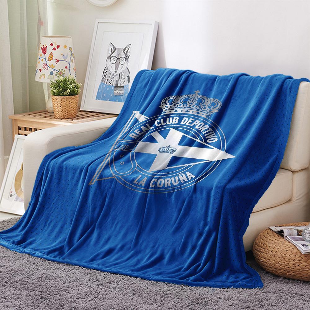 Deportivo La Coruna Flannel Blanket, High quality Comfortable for All Seasons, Home Decor, Warmth and Comfort