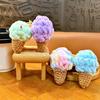 1PC Crochet Ice Cream Keychains Gifts Personalized Keychain Car Keys Ice Cream Keychain Cute Mini Waffle Cones Bag Pendants Women