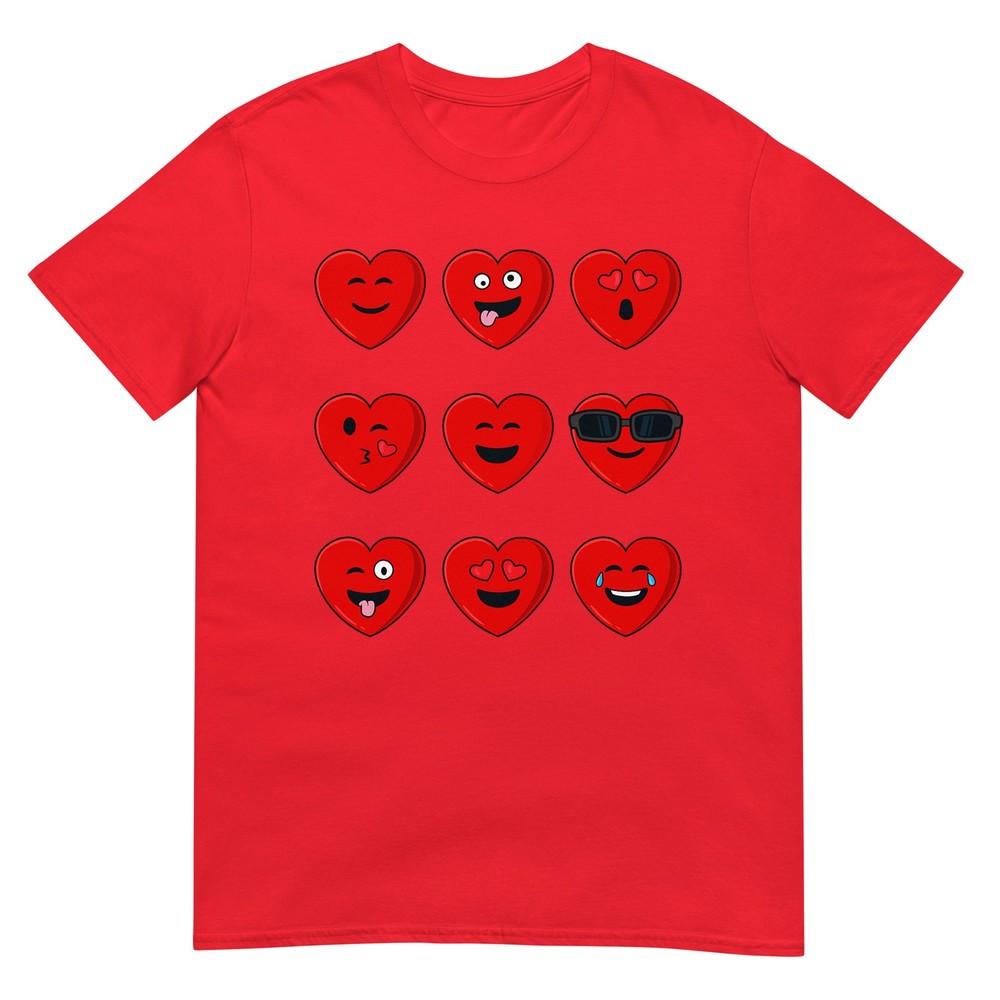 Valentines Day Silly Faces Hearts Funny Boys Girls Tshirt S