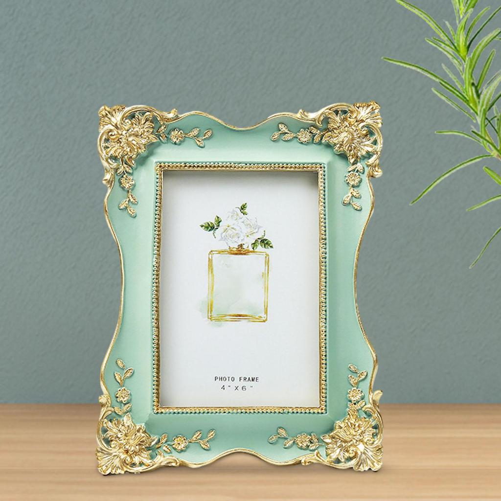 European Style Picture Frame Picture Display Frame Practical Retro Photo Frame for Tabletop Bedroom Wedding Studio Dining Room
