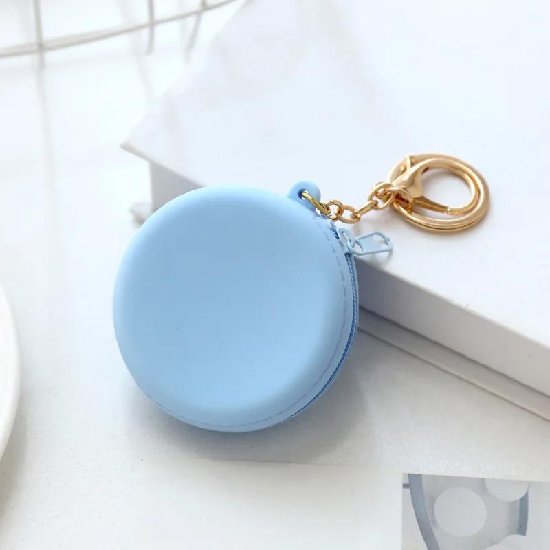 Candy Color silikonové mini kulaté pouzdro na mince Peněženky na mince Dámské Dívčí Peněženka na mince Peněženka na zip pro děti Ženy Dámské
