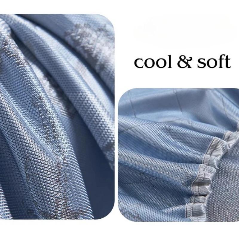 3Pcs/Set Comfortable Ice Silk Bedspreads Cool Latex Bed Mat Pad Sheet for Bedroom Summer Sleeping Mattress Bed Cover