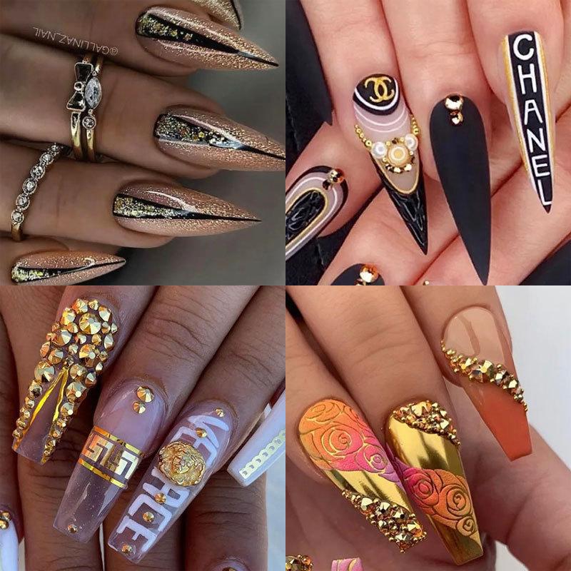 Nail Art French, Autocolant Complet și Autocolant Jumătate, Unghie Balerină, Unghie Țeavă de Apă, Vârf Picătură de Apă Piesă Unghie Pe Stoc