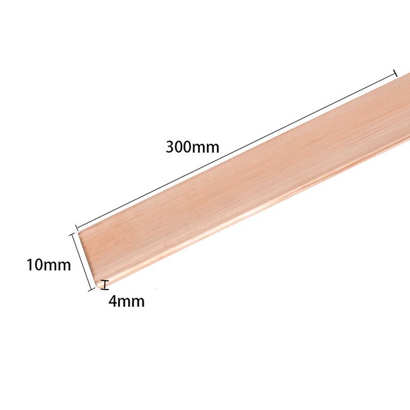 1Pz Lunghezza 200/300/400Mm Barra Piatta Striscia Rame T2 Lastra di Rame Puro Materiale CNC Fai da Te Spessore 1/2/3/4Mm Barre Lastre di Rame