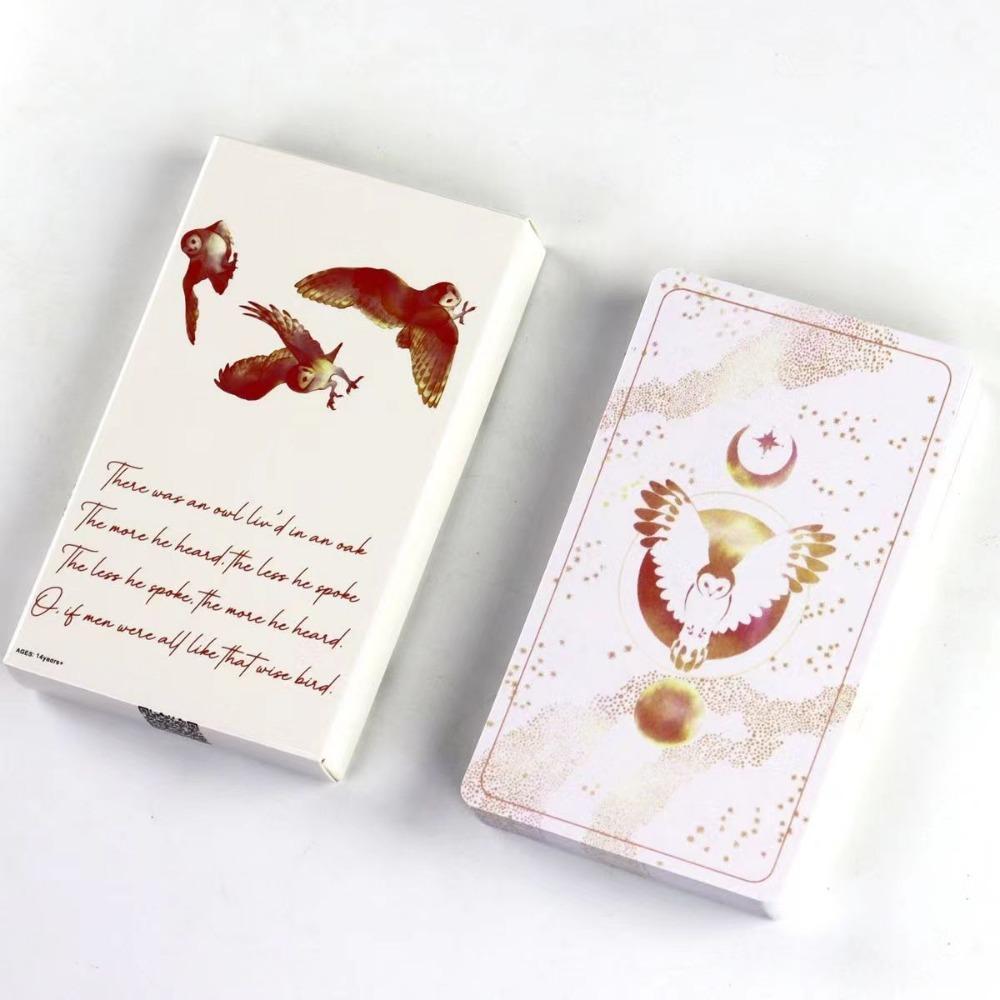 Sowa i Sroka Lenormand 10,3*6 cm Talia 36 kart Lenormand tradycyjnie ilustrowana tuszem (Wersja Sowa)