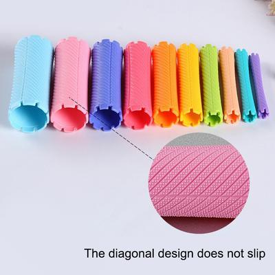 10 ks DIY Bezteplé Prodloužené Natáčky na Vlasy Kulmovací Tyčinky Kulmovací Nástroje Dutý Design Spirálový Kulmovací Nástroj Kouzelné Kadeře Sady pro Styling Kudrnatých Vlasů