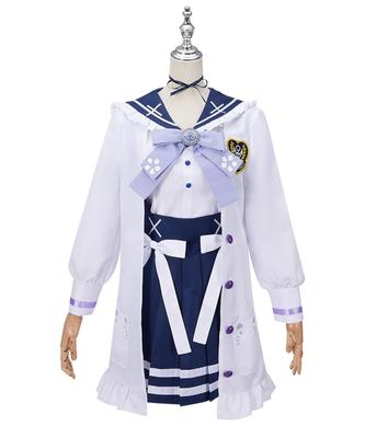 Hololive Aqua Minato Cosplay Halloween VTuber Virtual Marine Sailor Suit [milky Time]