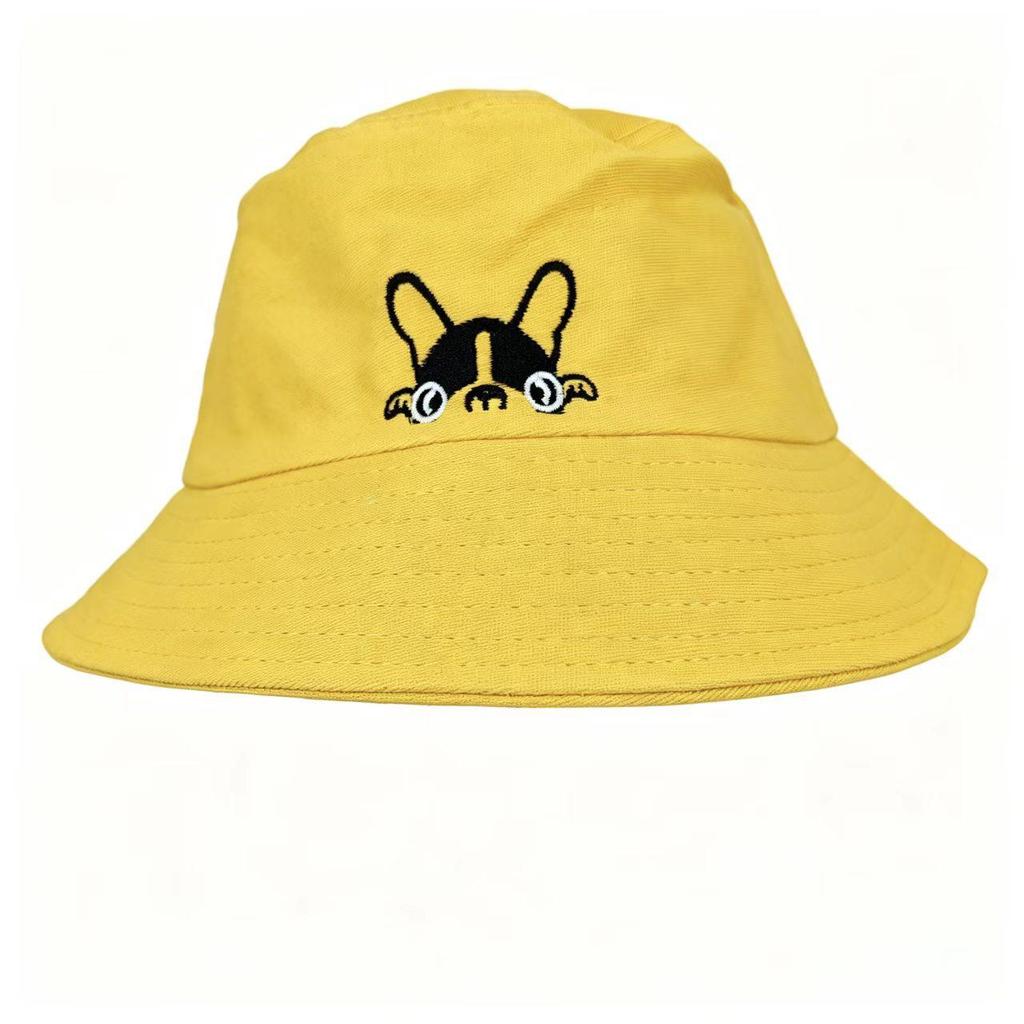 Women's Versatile Sun Protection Bucket Hat - Casual Outdoor Puppy Design