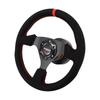 13'' Racing Steering Wheel 330mm - Universal Flat Design, Aluminum+PVC for Drift, Real Car, PC Simulator, Cockpit Gaming