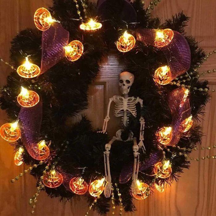 Guirlande lumineuse Halloween - AIMOONSA - 3 guirlandes - 20 LED - 3 m - 2 modes (clignotant/constant)