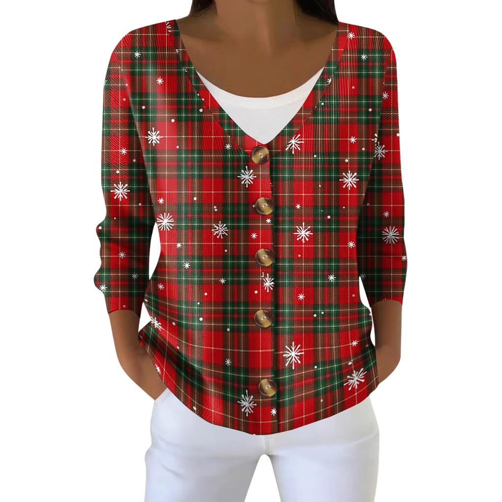 Women's Fashion Long Sleeve  Print Jacket Cardigan