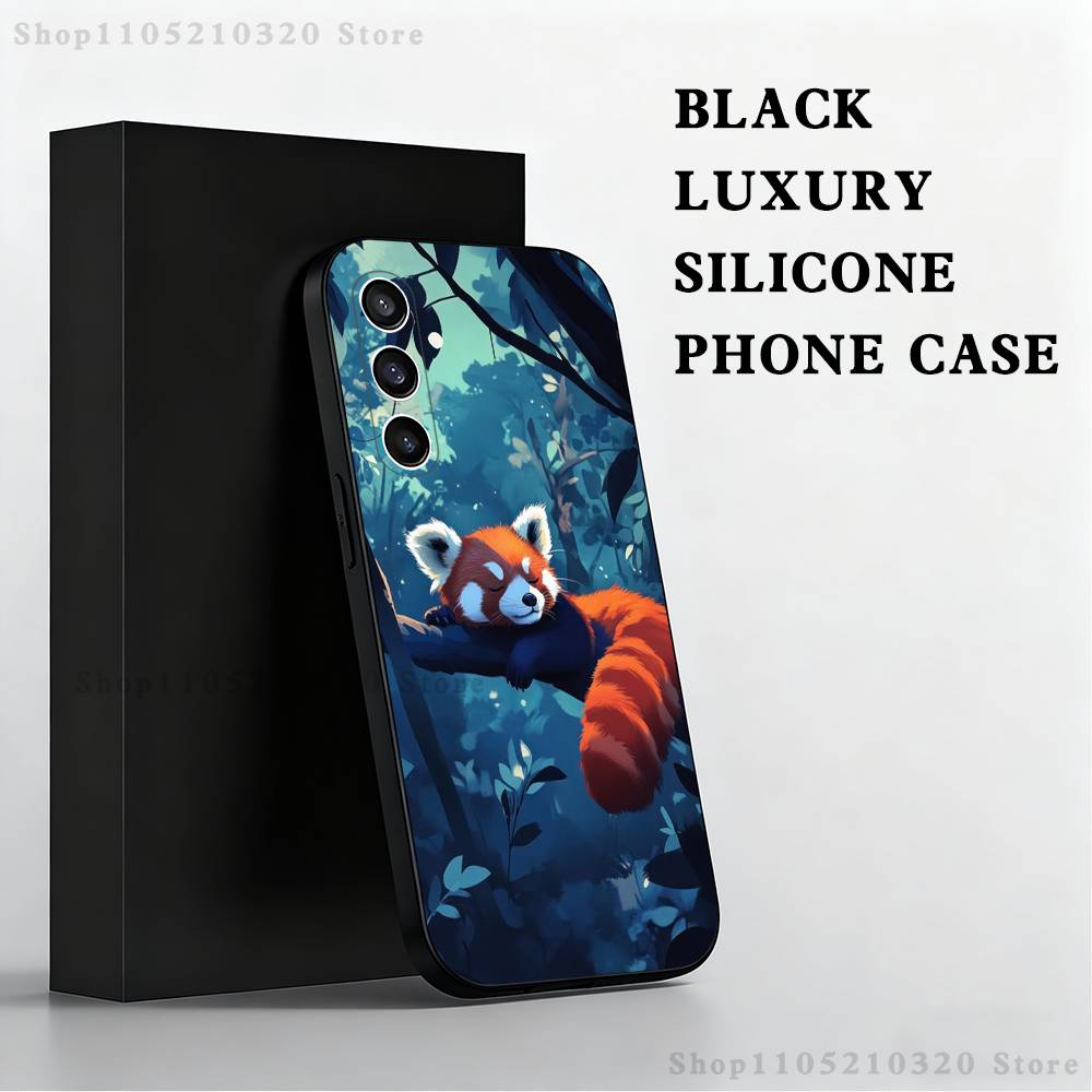 

Red Panda Cute Cartoon Phone Case For Samsung S25,S24,S21,S22,S23,S30,Ultra,S20,Plus,Fe,Lite,Note,10,9,5G Black Cover SamsungS9