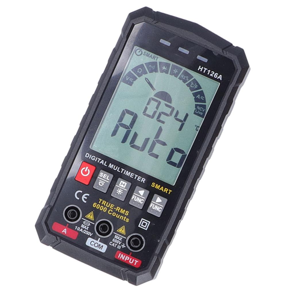 HT126A Digitales Multimeter Genaues 4000 Counts Elektromessgerät für AC DC Spannung Strom Widerstand Frequenz Kapazität