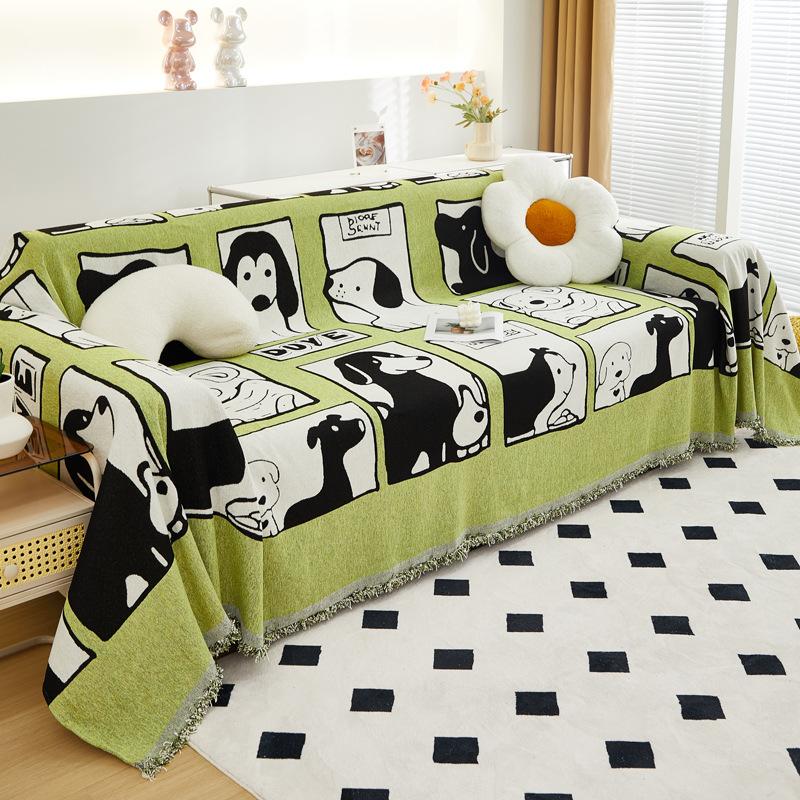 Chenille Sofa Towel Four Seasons Universal Living Room Sofa Cover Double-Sided Non-Slip Sofa Cover Towel