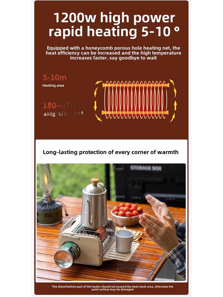 Portable Indoor/Outdoor Butane Gas Heater & Hand Warmer