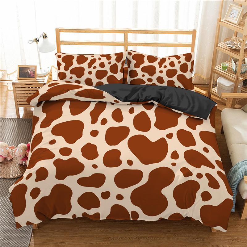 Comforter Queen 3 Pieces Ultra Soft Cow Printed Comforter Set With Zipper Closure And Black White Pink