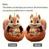 Adorable Acrylic Squirrel Car Pendant Cute Keychain Backpack Decoration Gift