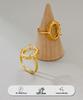 S925 Gold-Plated Sterling Silver Adjustable Oval Ring Setting - Exquisite Fashion Luxury