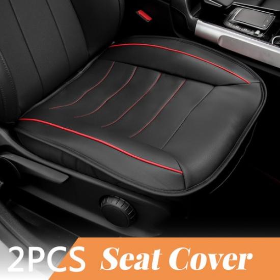 

2pcs Car Front Seat Cover PU Leather breathable Full Surround Cushion Mat Pad