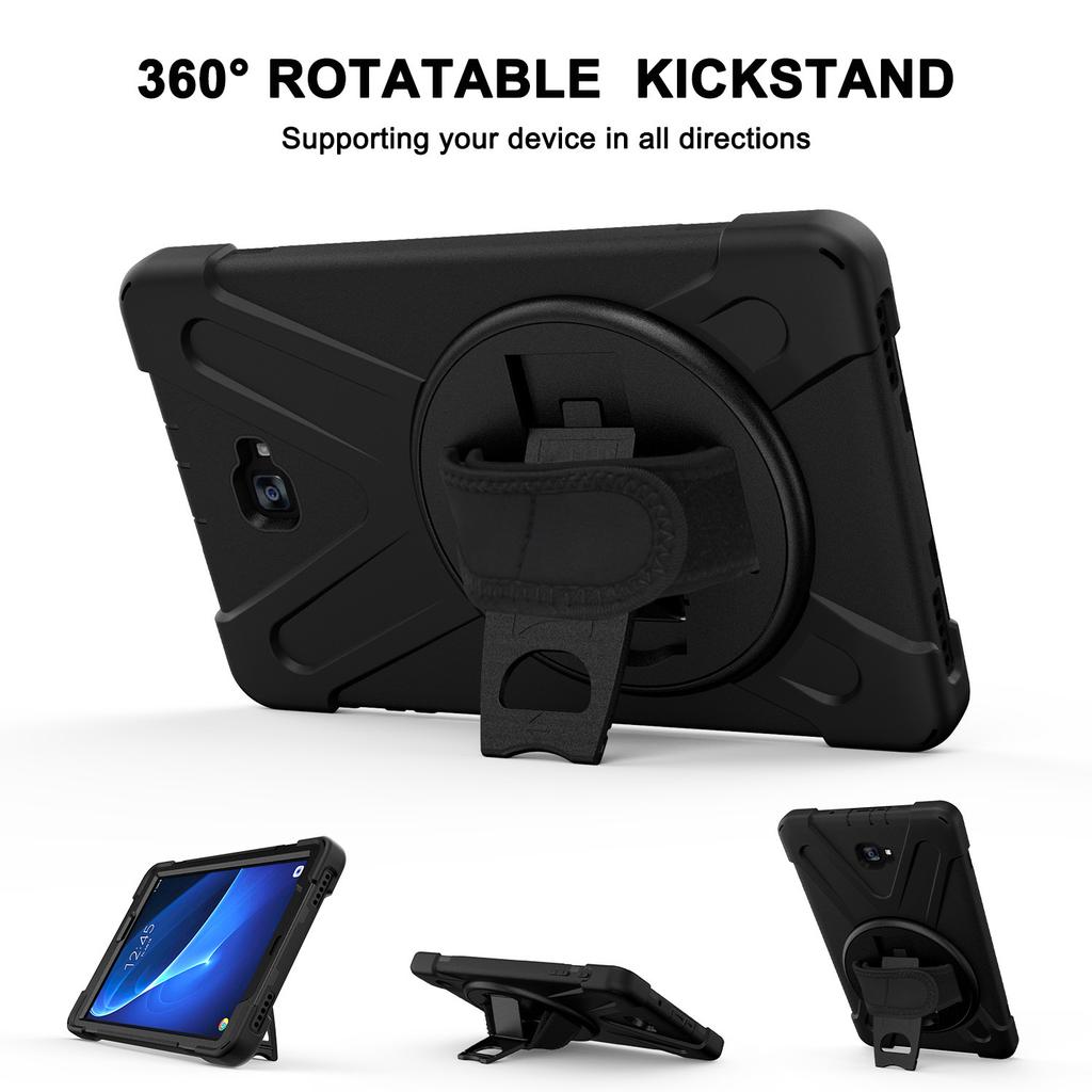 Suitable for Samsung SM-T580 Pirate King Hand Strap Stand Tablet Protective Case T585 Silicone Protective Shell