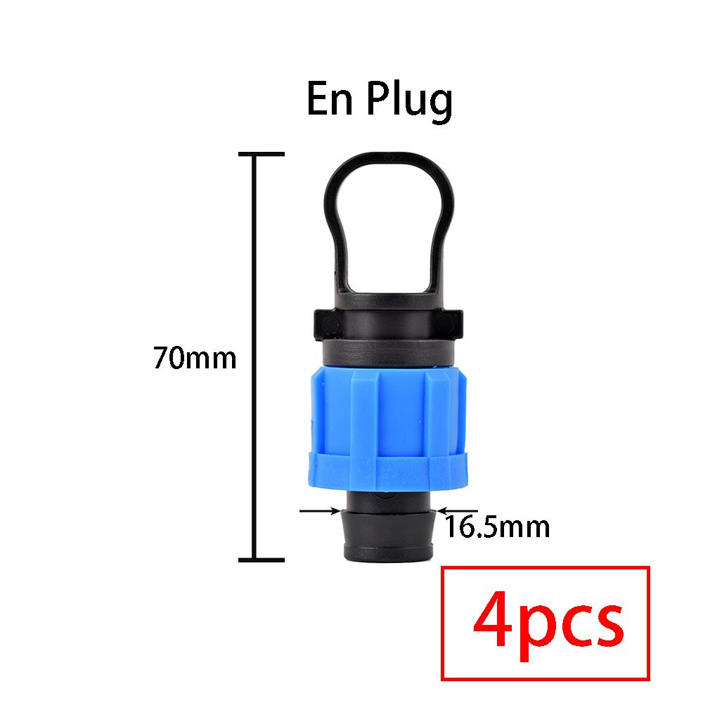 

16 мм сельскохозяйственная лента для орошения кран клапан колено тройник заглушка резьбовой фиксатор соединитель садовый полив трубы соединения 2/4 шт CHINA