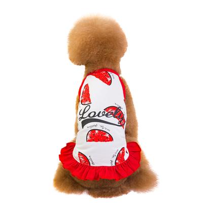 Pet Spring And Summer Pineapple Print Dog Costumes Pet Dog Clothes Dress