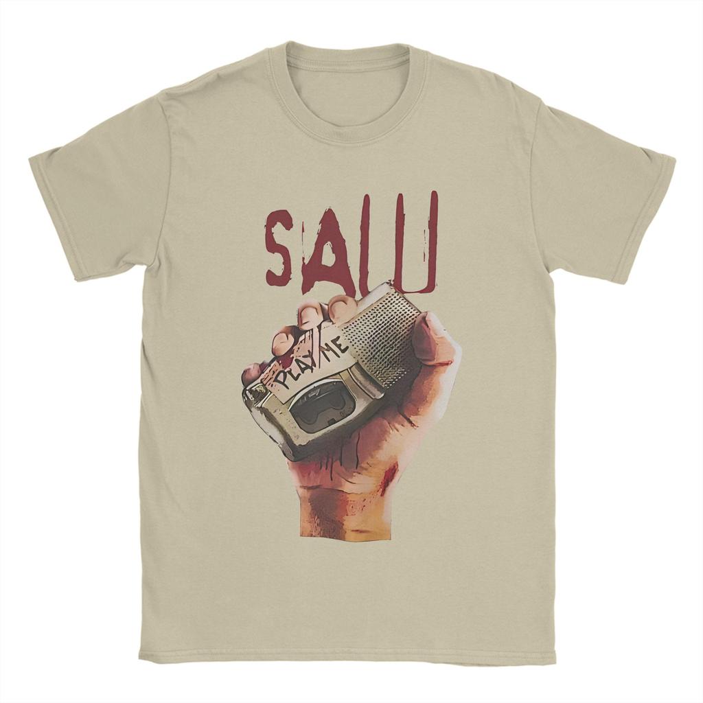 Vintage Saw Movie Soft T Shirt Unisex Cotton Short Sleeve Horror Scary O-neck Summer Tops