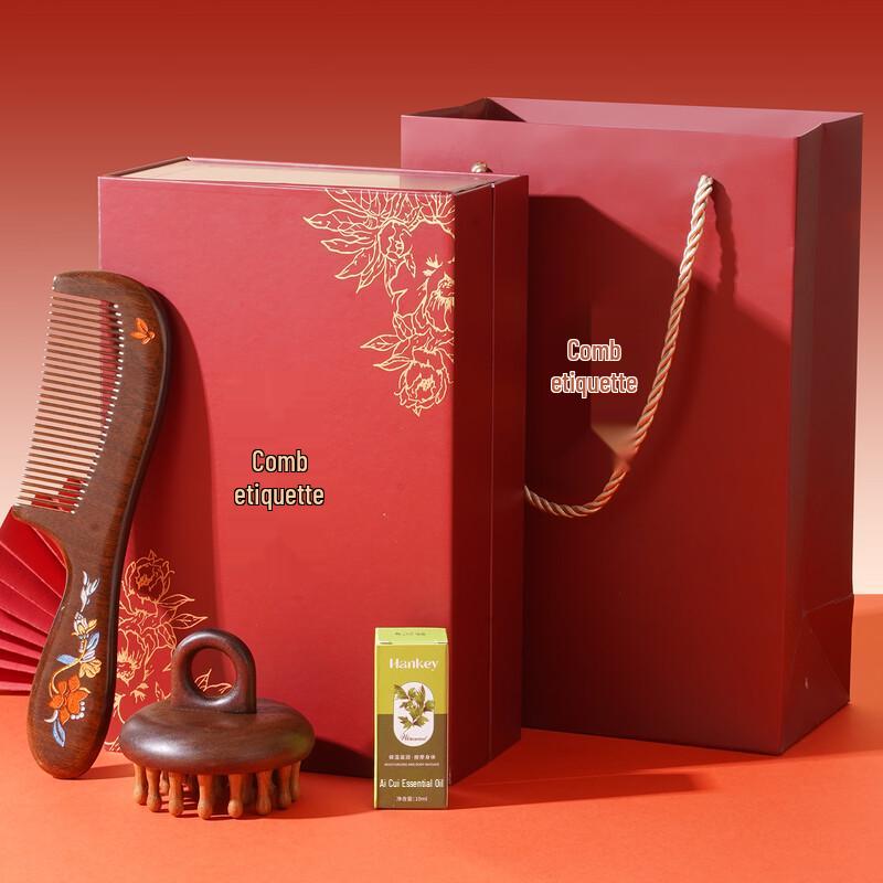 Natural Sandalwood Massage Comb Set