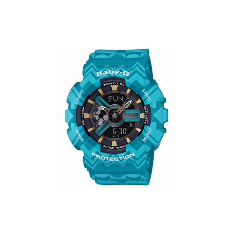 

Casio BABY-G Theme Series Bohemian Retro Hippie Sports Waterproof Quartz Movement Resin Strap Japanese and Korean Watch Women s Watch BA-110TP-2A чорний