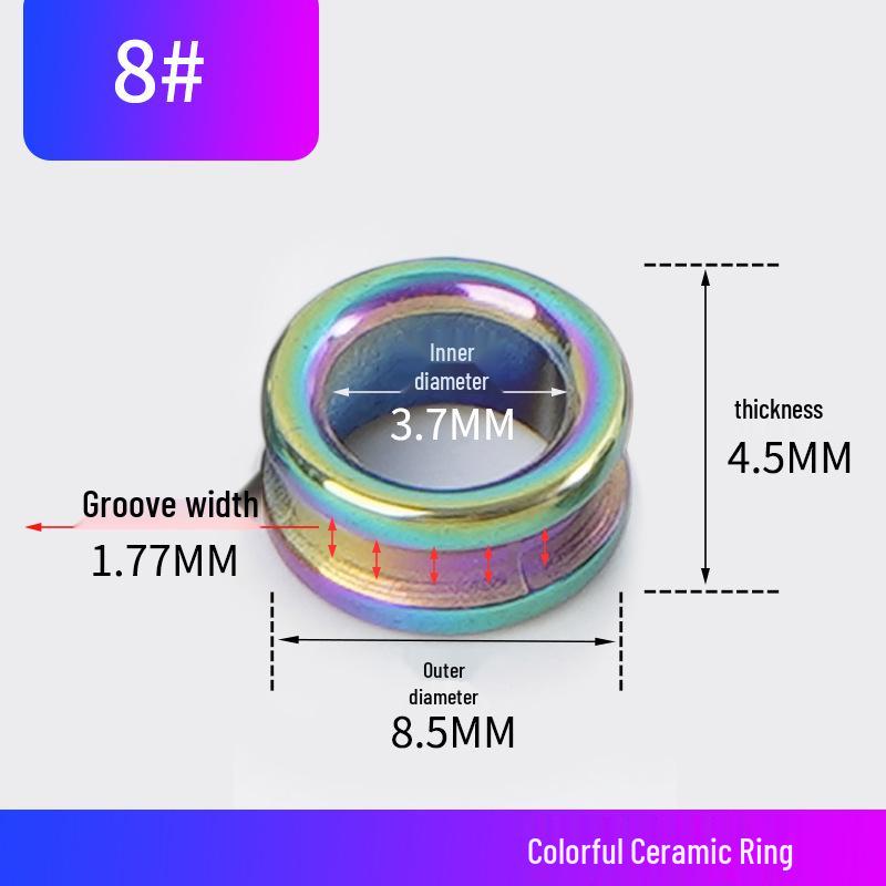 U-Shaped Ceramic Guide Ring for Fishing Rod Modification and Repair, with Groove and Tying Ring, DIY Parts.