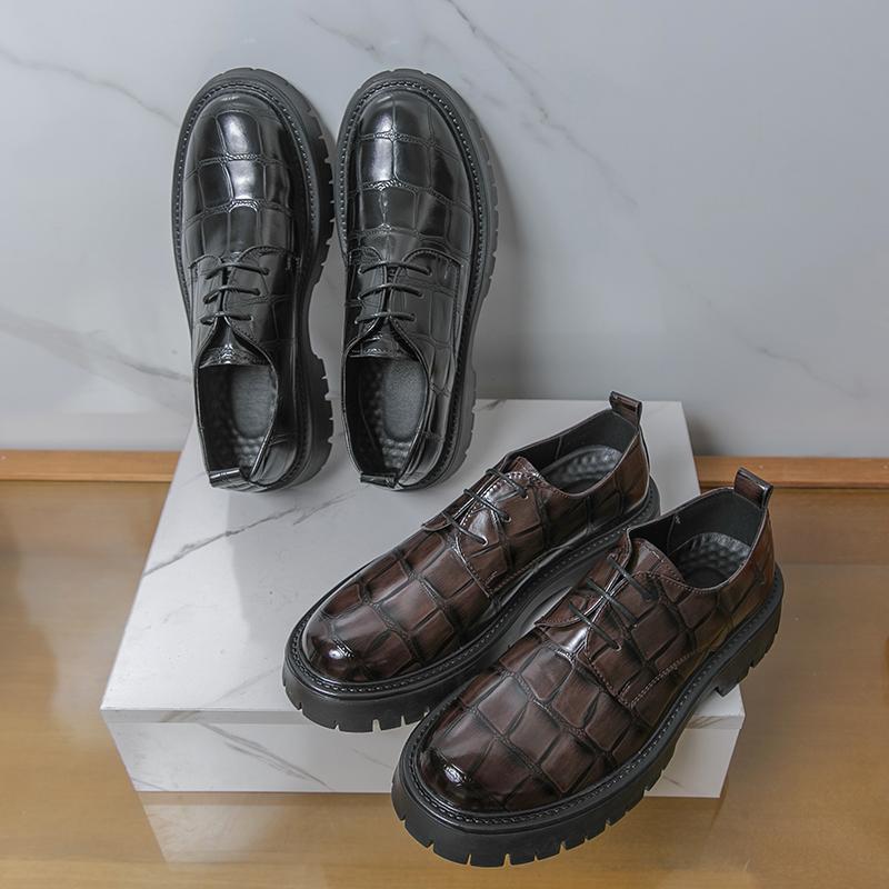 Fashion Luxury Brand Casual Business Men's Flats Formal Leather Oxfords Shoes Male Wedding Party Shoes Casual Slip on Driving Footwear