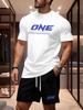 European Size Men'S Summer T-Shirt , Featuring a Trendy ONE Championship Design, Casual Sports Sweatshirt, Versatile T-shirts with a Short-Sleeve Top