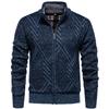 Cardigan rayé pour homme Pull en maille Pull chaud décontracté d'hiver