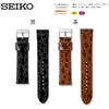Seiko Men's Leather Watch Band 19mm Black with Care Instructions