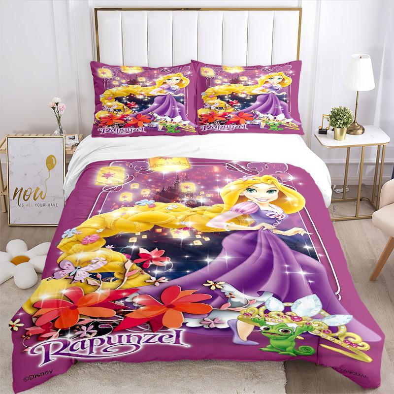 Rapunzel'S Magical Adventure Print 3Pcs Bedding Setduvet Cover With 2 Bedropillowcase Home Birthday Gift